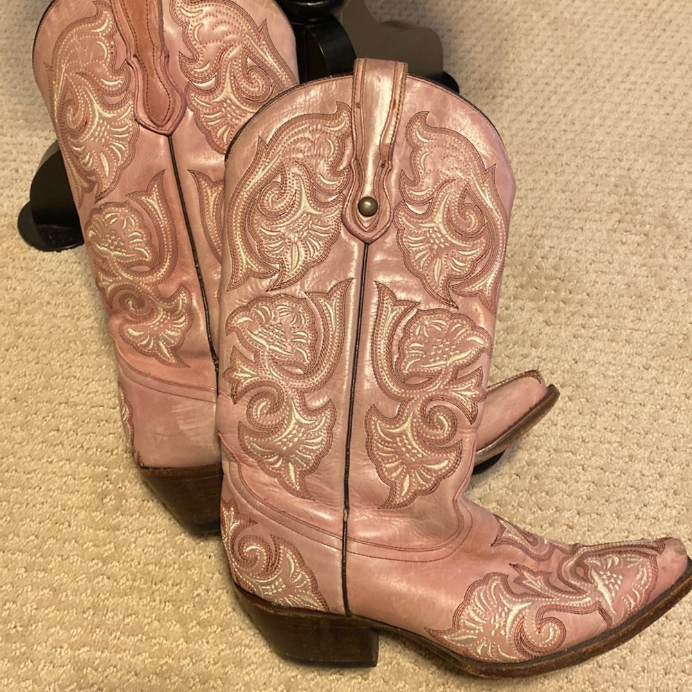 Corral Pink Floral Full Stitch